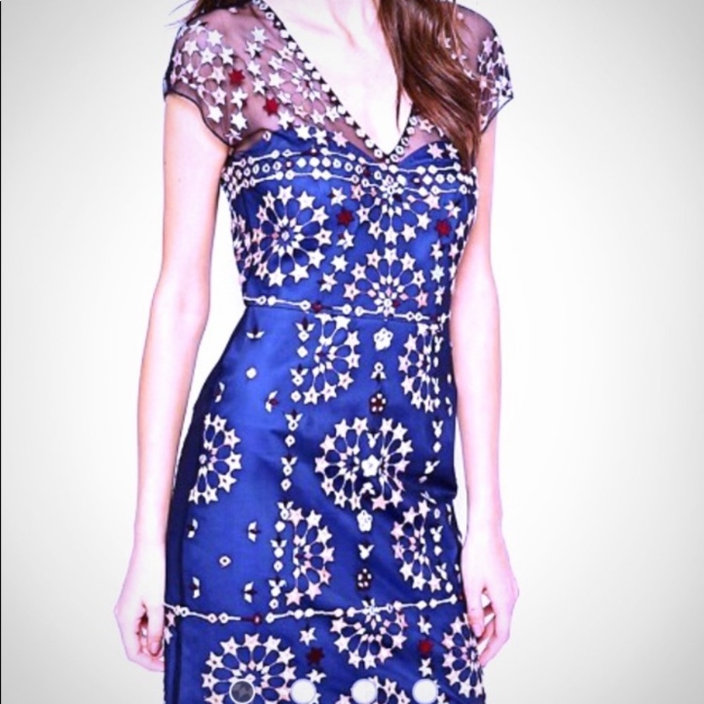 French Connection Embroidered Evie Sparkle Dress